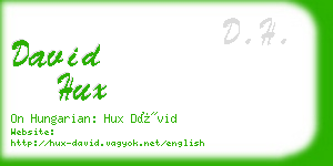 david hux business card